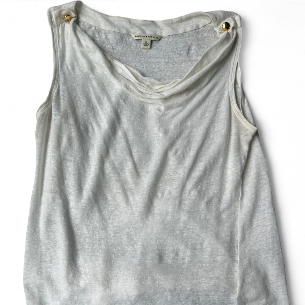 Banana Republic White Relaxed Sleeveless Tank